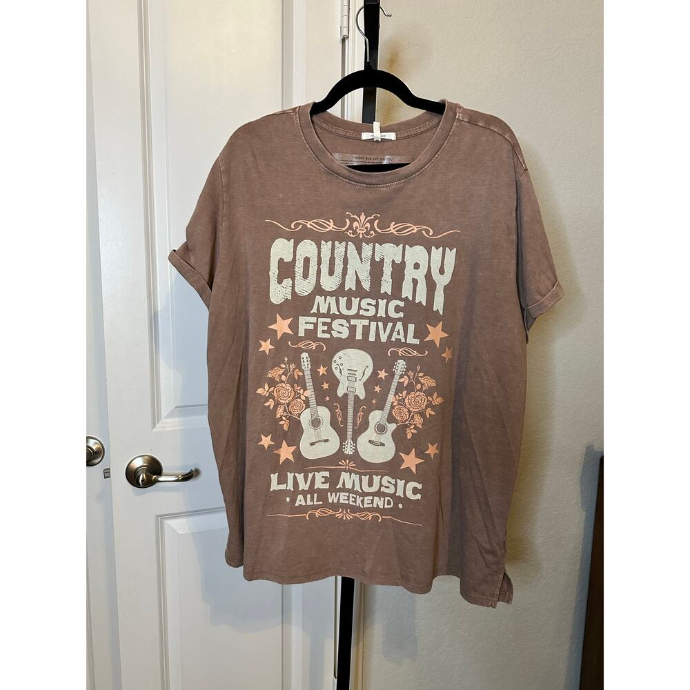 Country Music Festival T-shirt Maurices NWT Sz 1X Current Season Western Cowgirl - Picture 5 of 5